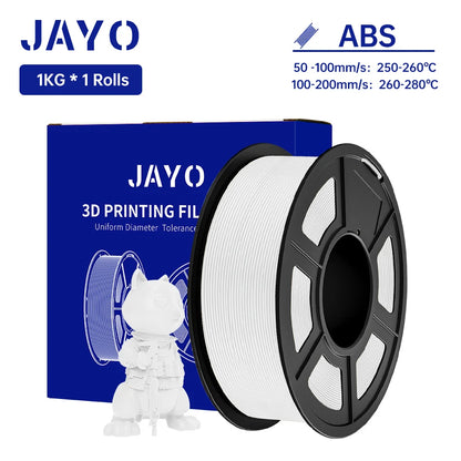 JAYO ABS 3D Printer Filament 1.75mm – High Toughness 1KG/Roll, Available in 1/2/3/5/10 Rolls