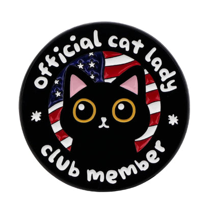 Cute Black Cat Enamel Pin – Animal Brooch Lapel Pin for Backpack, Clothing, Witch Jewelry & Halloween Gifts