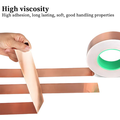 DIY Copper Foil Tape – Double-Sided Conductive Adhesive for EMI & Anti-Static Electrical Circuit Repair