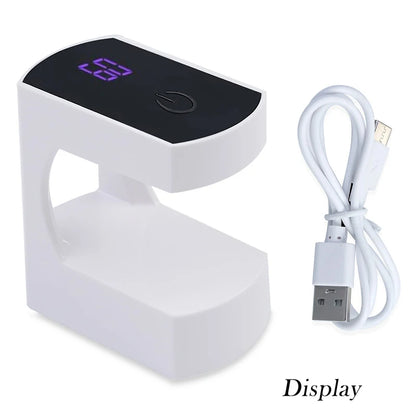 6-LED Mini Nail Drying Lamp - USB UV Gel Polish Curing Light for Manicure & Home or Travel Use