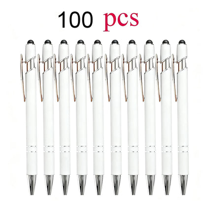 Customized Ballpoint Pen with Stylus - Personalized Metal Name & Logo Pen for Business, Graduation & Gifts