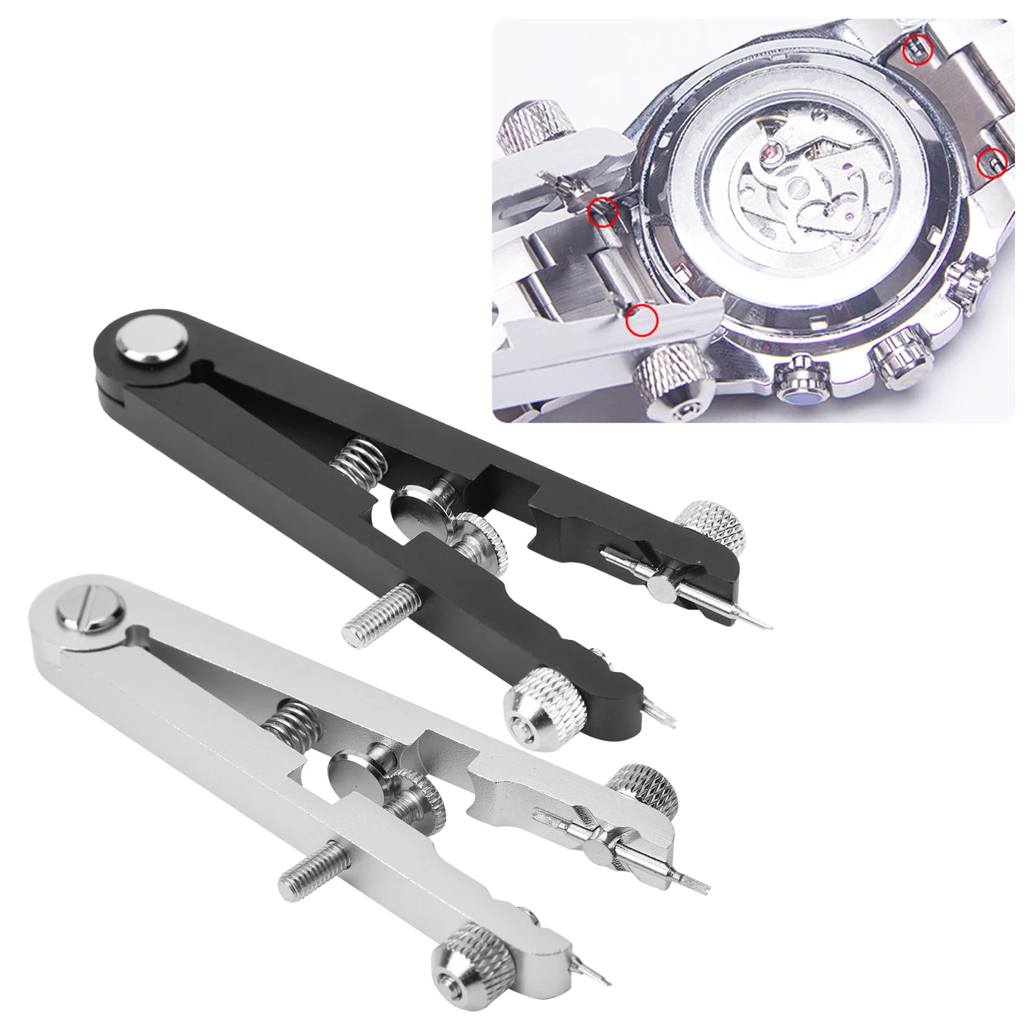 6825 Spring Bar Plier Watch Repair Tool – Band Remover & Chain Replacement Tool with Pins for Watchmakers