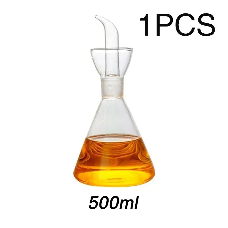 High Borosilicate Glass Oil & Vinegar Pot – Leak-Proof Kitchen Seasoning Bottle