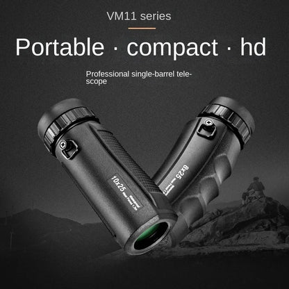 8x25 / 10x25 Mini Monocular Telescope - HD Waterproof Compact Pocket Scope for Hiking, Travel & Outdoor Viewing