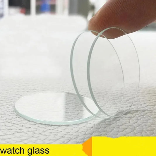 20mm-45mm Round Watch Crystal Glass Lens - 1mm Thickness Flat Replacement Mirror for Smart Watch Wristwatch Repair