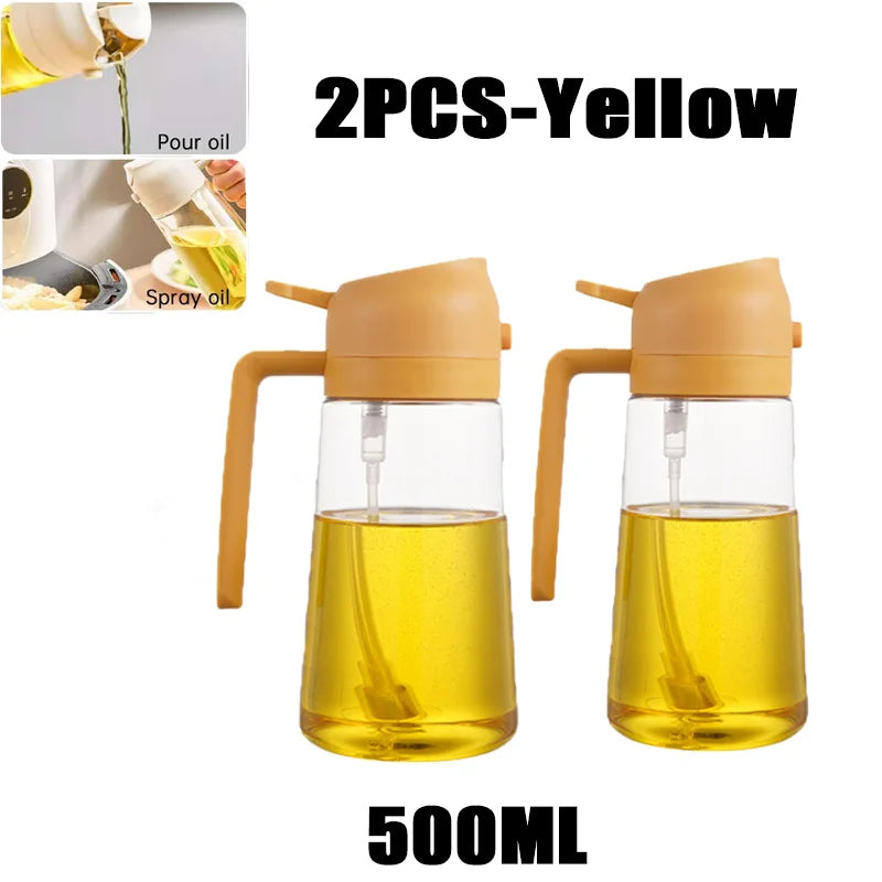 Oil Spray Bottle - 200/300/500ml Cooking Olive Oil Sprayer for BBQ Baking Vinegar & Kitchen Use