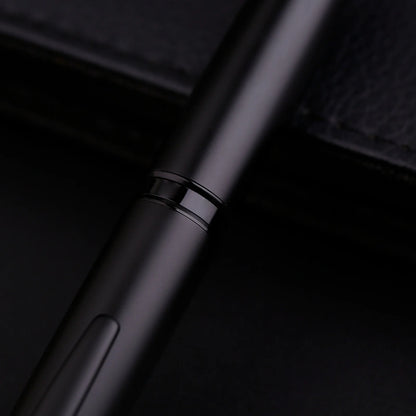 MAJOHN A1 Retractable Fountain Pen – EF 0.4mm Nib, Matte Black Metal Ink Pen with Converter, Ideal for Students and Gifts