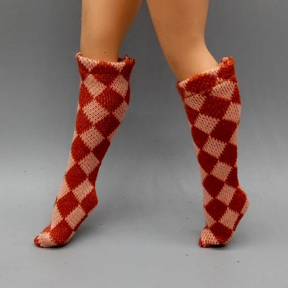 25CM Winter Doll Fishnet Stockings – Rainbow Striped Socks for Dolls, Girls’ Christmas Gift