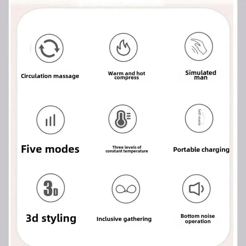 Electric Breast Massager Bra – Adjustable Chest & Back Beauty Massage with Remote