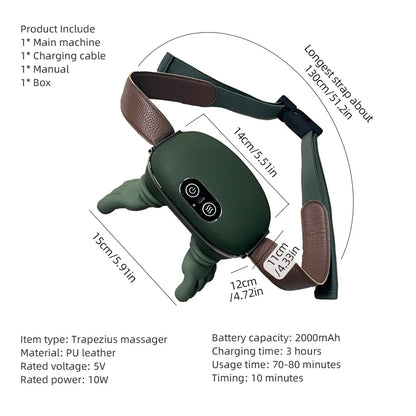 Bionic Finger Wireless Neck & Shoulder Massager — Brushless Motor Cervical Kneading Shawl