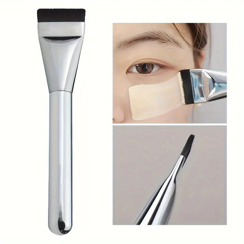 Multi-Use Foundation Brush - Ultra-Fine Hypoallergenic Nylon Bristle Oval Brush for Contouring & Makeup Application