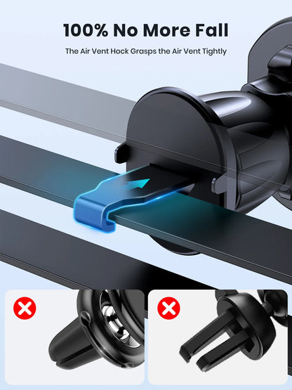 TOPK Magnetic Car Phone Mount – 6 N52 Magnets Air Vent Holder for iPhone 15 and Universal Smartphones