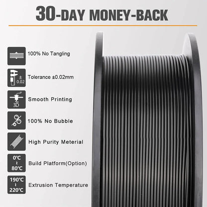 SUNLU PLA/PETG/PLA+ 3D Printer Filament Bundle – 10 Rolls 1KG Each, 1.75mm Neatly Wound Filament for 3D Printing (EU/US)