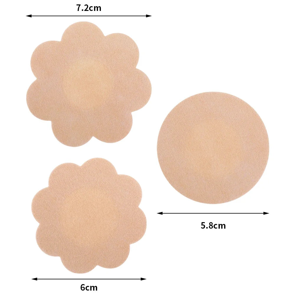 10-200PCS Women’s Nipple Cover Stickers – Invisible Self-Adhesive Disposable Bra Pasties & Chest Lift Tape