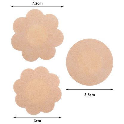 10-200PCS Women’s Nipple Cover Stickers – Invisible Self-Adhesive Disposable Bra Pasties & Chest Lift Tape