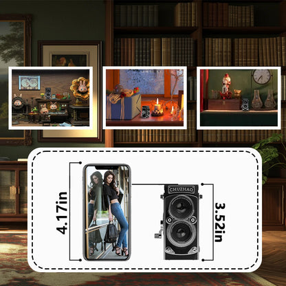 Vintage Mini Digital Camera 12MP Autofocus, 1080P FHD Vlogging Camera – Ideal Christmas & Birthday Gift