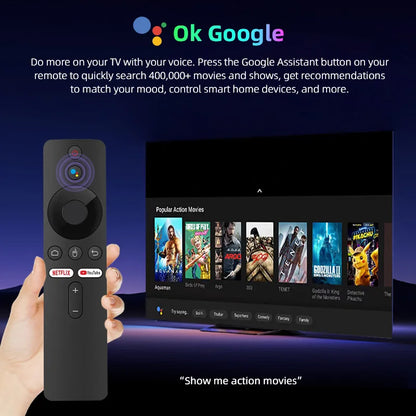 Q10 Android 14 TV Box – Allwinner H313 8K Media Player with 64GB/128GB ROM, Dual WiFi 2.4G&5G, Voice Control Set-Top Box