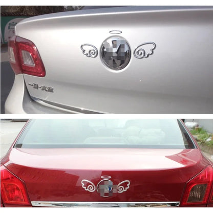 3D Angel Wings Car Sticker - Personalized PVC Rear Vehicle Decoration & Exterior Modification Accessory