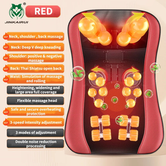 Multifunctional Electric Full Body Massage Cushion – Back, Waist, Neck & Shoulder Shiatsu Kneading Massager for Home Use