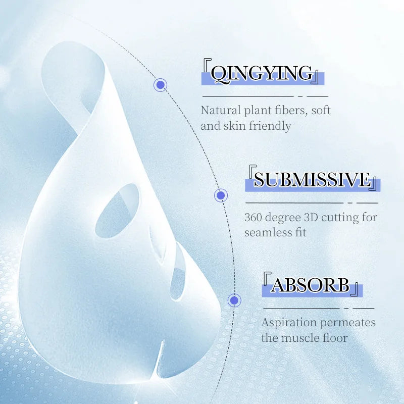 10pcs SAODER Hyaluronic Acid Face Masks – Hydrating, Moisturizing & Firming Skincare