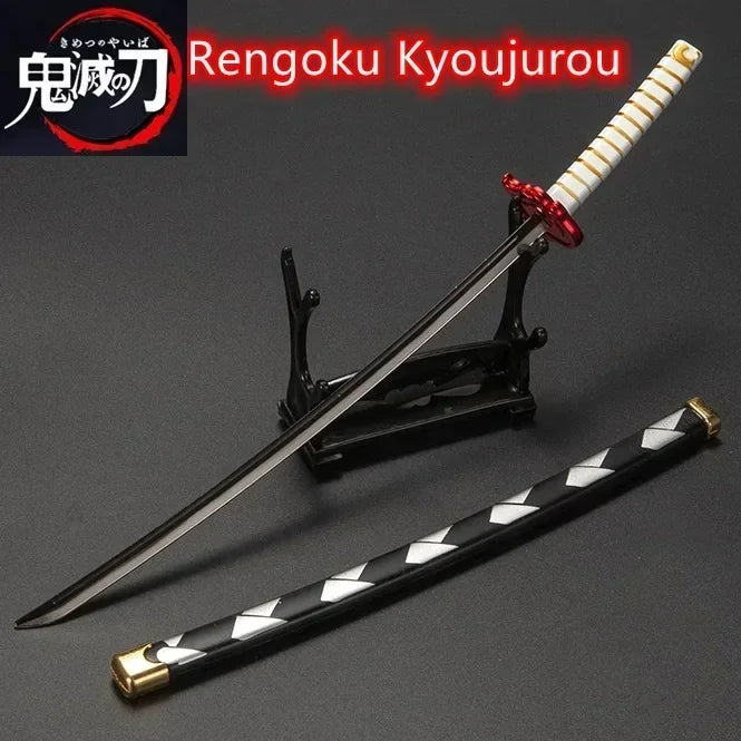 25cm Demon Slayer Metal Katana Sword Toy – Tanjirou Ghost Killer Anime Cosplay Prop & Home Decor Collection