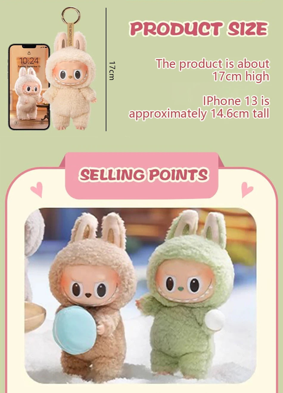 17cm Labubu Exciting Blind Box Anime Figures – Cute PVC Doll, Mysterious Box Toys, Hobbies Ornaments, Kids Christmas Gift