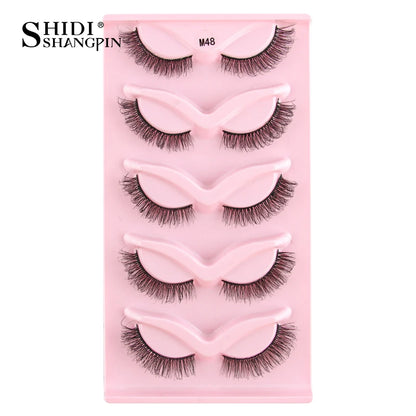 SHIDISHANGPIN 3D Half Cat Eye Lashes – Natural Winged Fox Faux Mink Eyelashes for Makeup