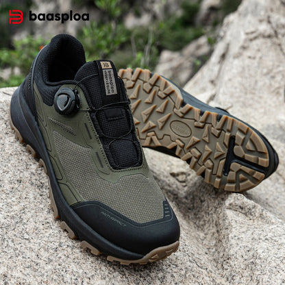 Baasploa Men’s Hiking Shoes – Breathable Outdoor Climbing & Walking Sneakers, Non-Slip & Durable