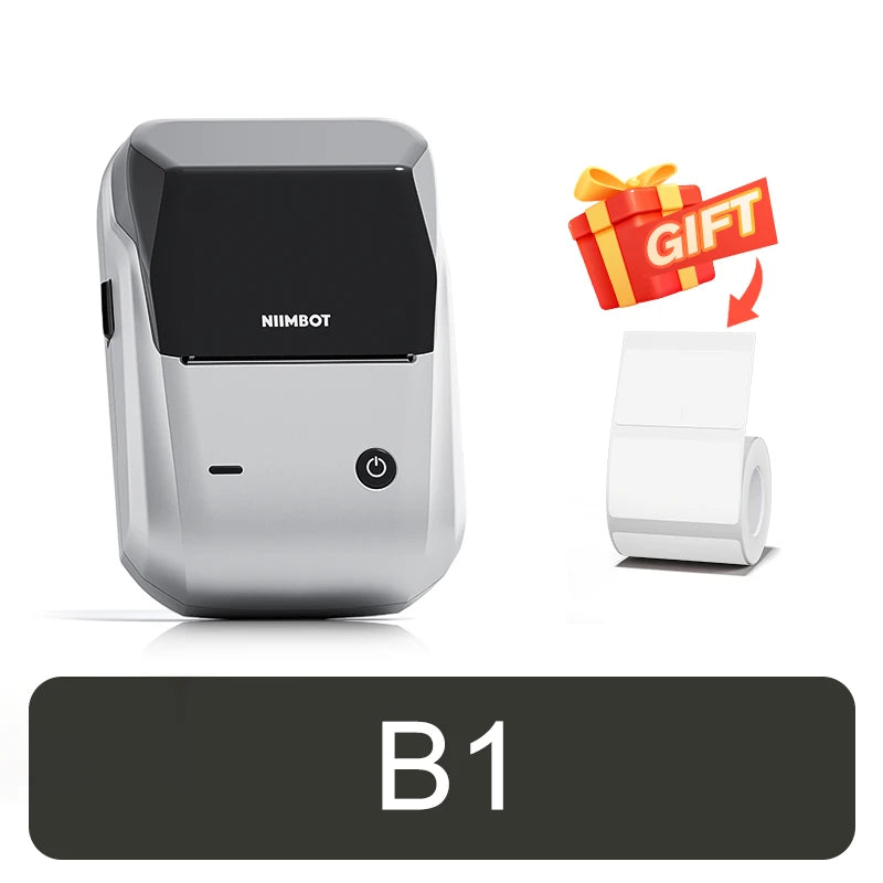 NIIMBOT B1 Portable 2-Inch Thermal Label Printer – Mini Bluetooth Adhesive Sticker Maker for Smartphone & PC