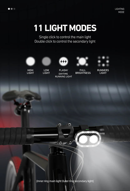 CYCLAMI CY300T Smart Bicycle Brake Sensing Light — Waterproof Front & Rear MTB Road Bike Light Accessory