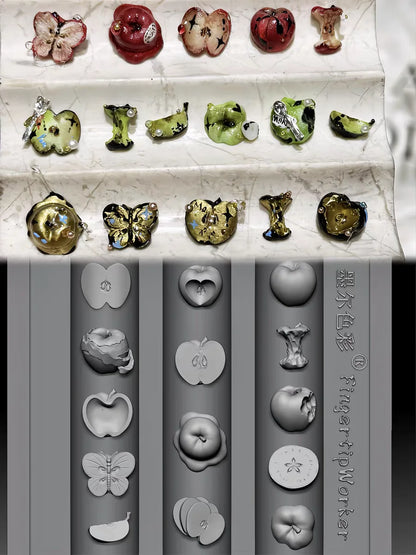 Snake Lolita Bow, Mushroom, Rose, Lotus, Bear 3D Acrylic Nail Mold - DIY Silicone Nail Decorations & Nail Art Products