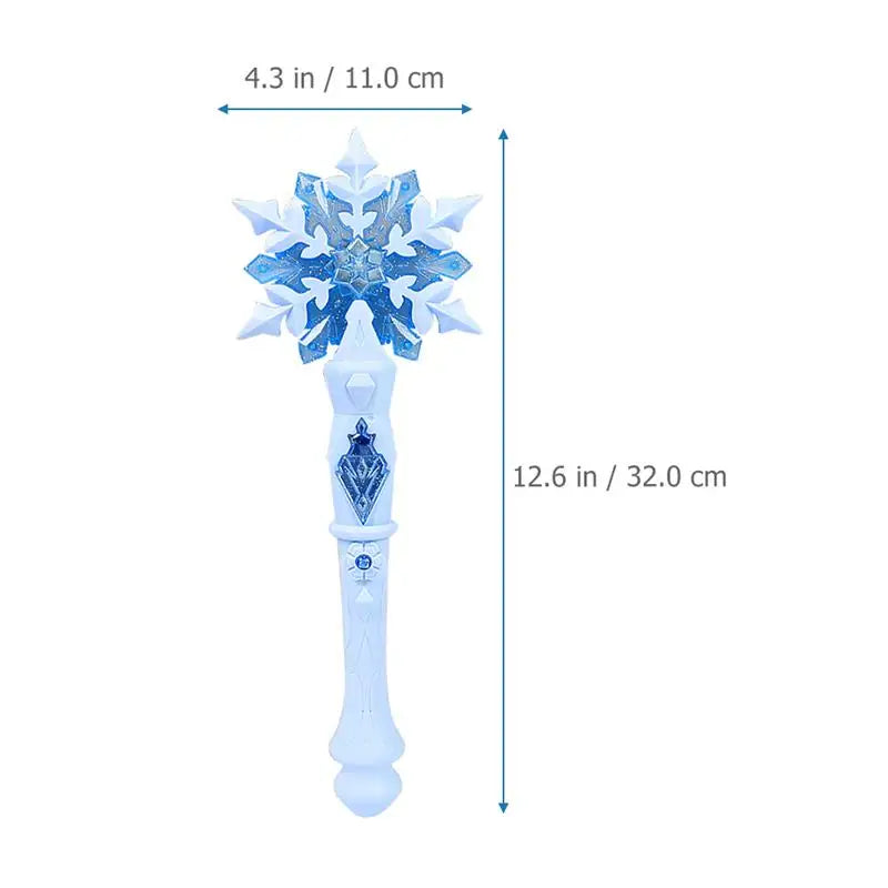 Princess Wands LED Christmas Light Toys - Snowflake LED Wand for Girls, Frozen Snow Filler Decor
