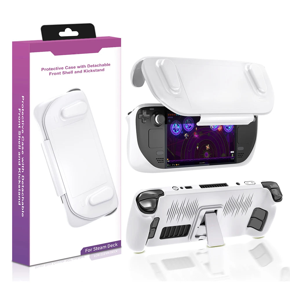 Back Cooling Cover with Sliding Shell for Steam Deck — Hard Protective Case with Kickstand Gaming Accessory
