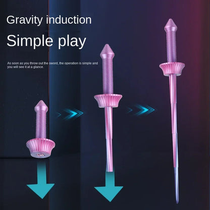 3D Gravity Telescopic Samurai Sword – Spiral Toy for Stress Relief, Cosplay, Gifts & Home Decor