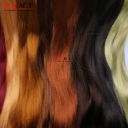 BJD/SD Reborn Doll Wig - Wine Red Milk Silk Rooting Hair Transplant Doll Hair Accessory
