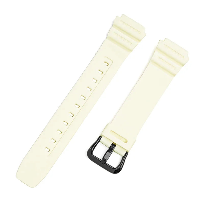 18mm Rubber Watch Strap for Casio G-Shock AQ-S810W, AE-1200, W-216H, W-735H, SGW-400 & MRW-200H - Universal Resin Replacement Watchband