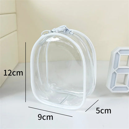 12cm Transparent PVC Doll Storage Bag – Multicolor Cartoon Keychain Display Case, Dustproof Organizer & Gift Pouch