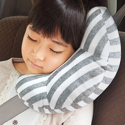 Children's Car Pillow – Neck & Headrest Cushion for Baby Car Seat Belts, Kids Shoulder Safety Strap & Support Headband