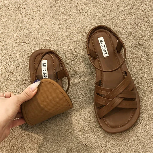 Women’s Classic Ankle Strap Sandals – Flat Soft Sole Summer Shoes, Casual Sandalias Mujer