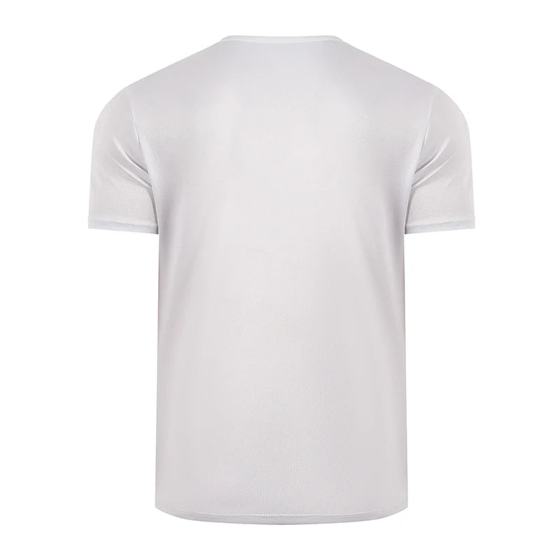 Men’s Summer Solid Color T-Shirt – Round Neck Short Sleeve Athletic Fitness Sports Top (Black & White, 1–2 PCS)