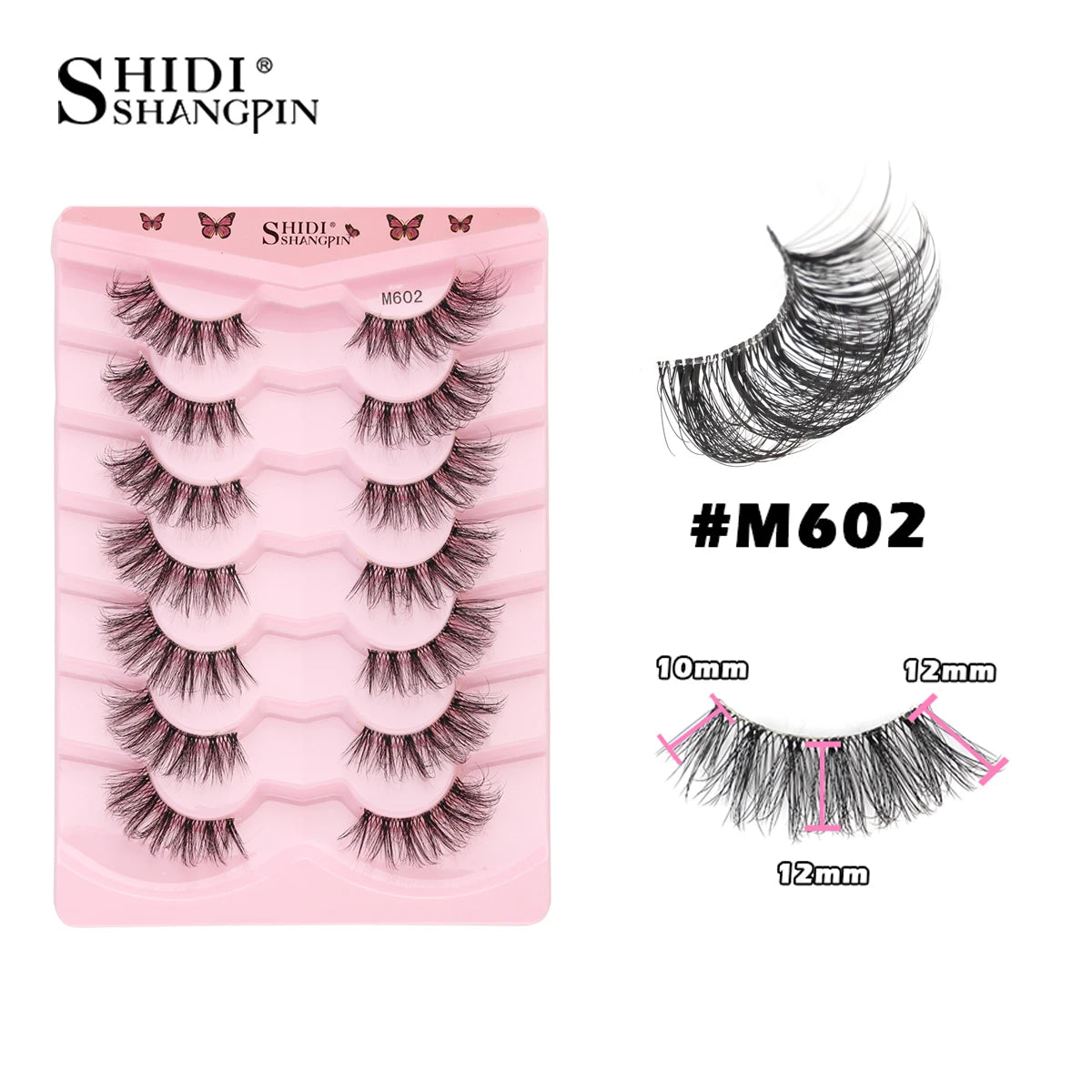 SHIDISHANGPIN 3D Half Cat Eye Lashes – Natural Winged Fox Faux Mink Eyelashes for Makeup