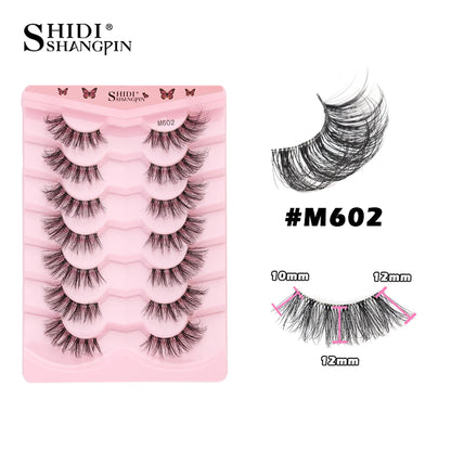 SHIDISHANGPIN 3D Half Cat Eye Lashes – Natural Winged Fox Faux Mink Eyelashes for Makeup