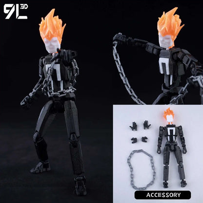 Venom Spider-Man Lucky13 Dummy13 Action Figure - 3D Printed T13 Multi-Jointed Anime Collectible Toy