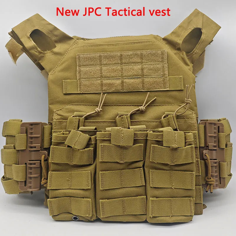Tactical JPC Vest with Quick-Release Buckles - MOLLE Magazine Pouch Carrier for Airsoft, Hunting, and Outdoor Training Gear