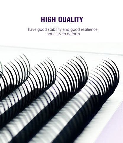 NATUHANA 0.07mm Wet Eyelash Extensions – Manga Wispy Spikes & Premade Fans for Cosplay & Volume