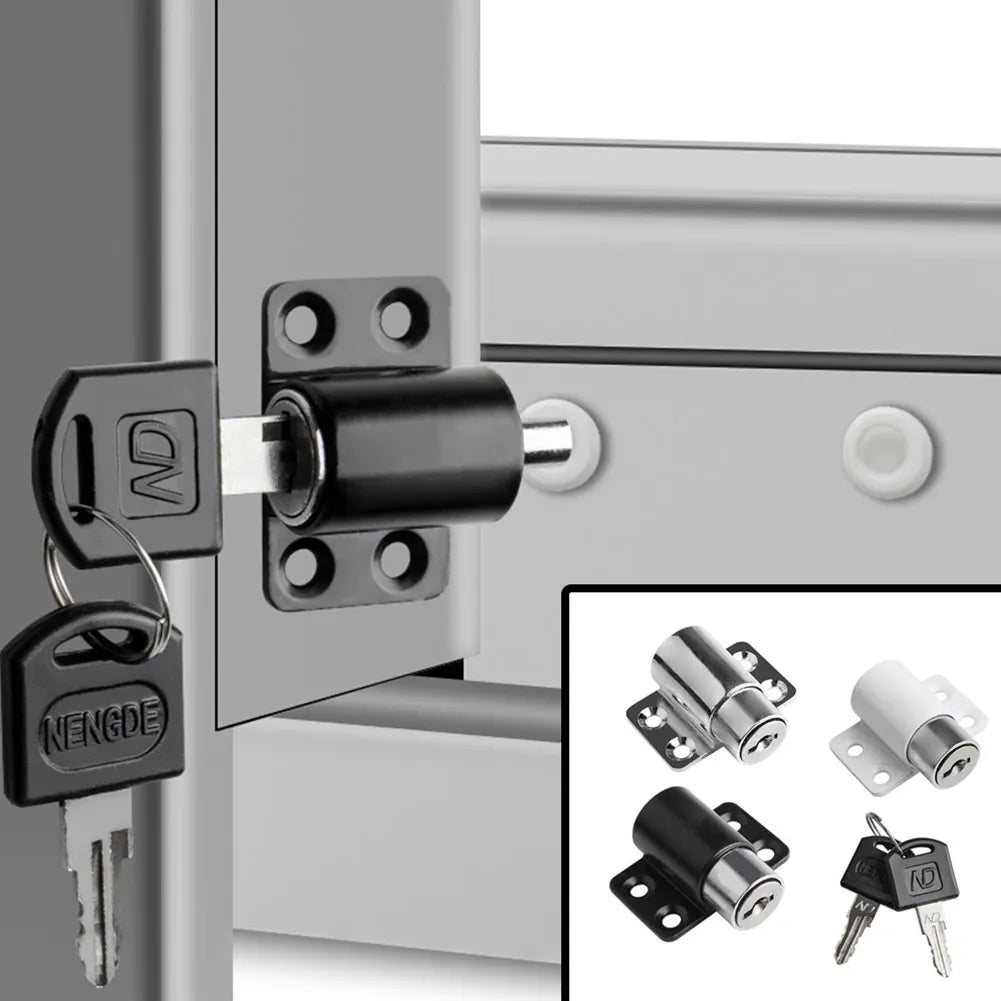 Baby Child Safety Sliding Door Window Locks - Antitheft Security Catches Set with 2 Keys