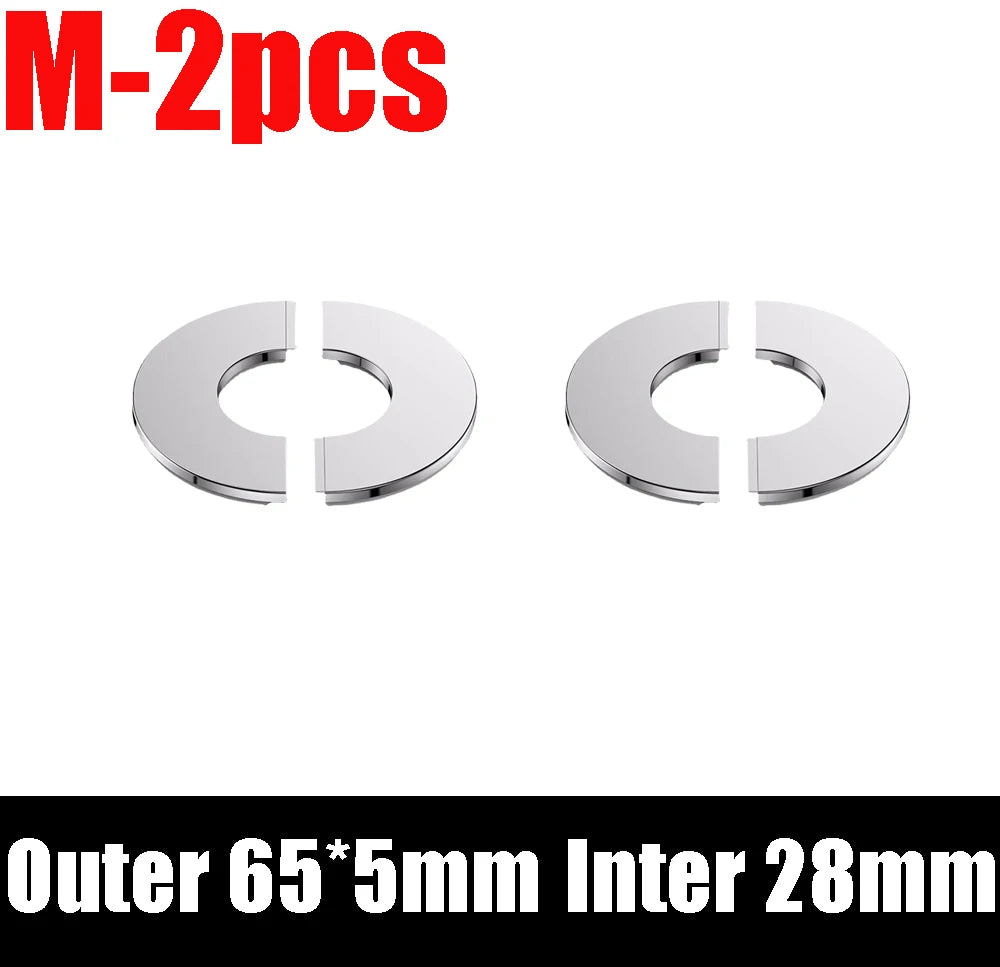 4/1Pcs Stainless Steel Faucet Decorative Cover – Self-Adhesive Shower Pipe Wall Trim for Bathroom & Kitchen Faucet Accessories