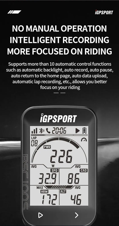 IGPSPORT BSC100S GPS Bike Computer — Wireless Speedometer, Digital Stopwatch & Cycling Odometer