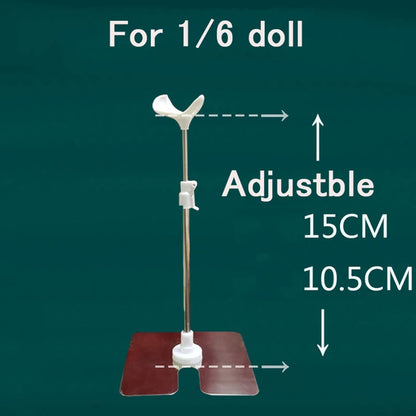 Adjustable Stainless Steel Doll Stand — 1/3, 1/4, 1/6 Universal Display Holder for BJD Dolls