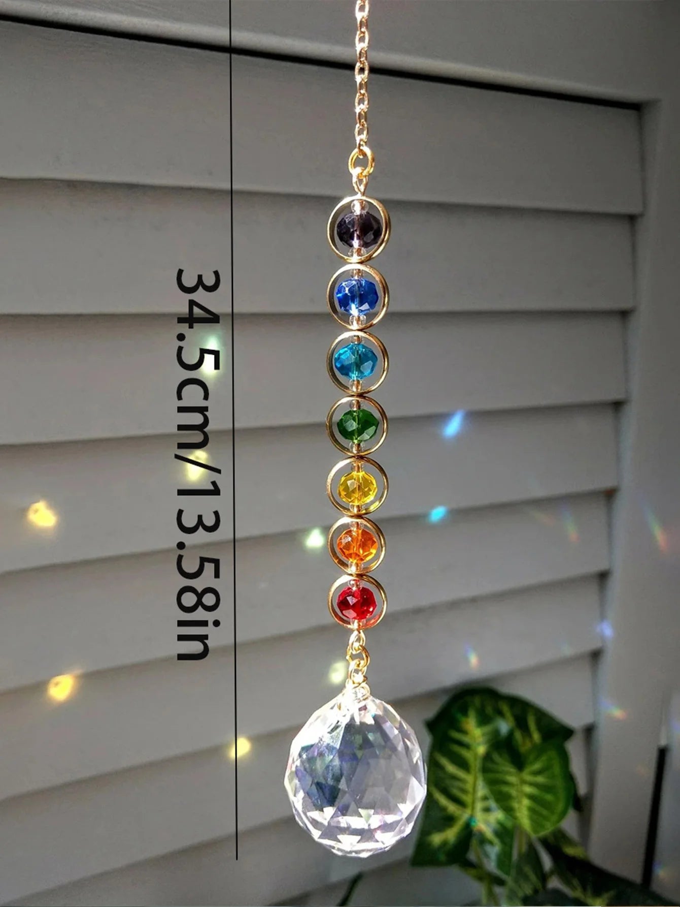 Crystal Suncatcher Mobile - Rainbow Prism Meditation Decor, Hanging Home Decoration & Fantasy Rainbow Maker